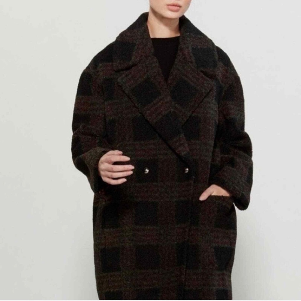 Sosken Glen Plaid Coat - Large